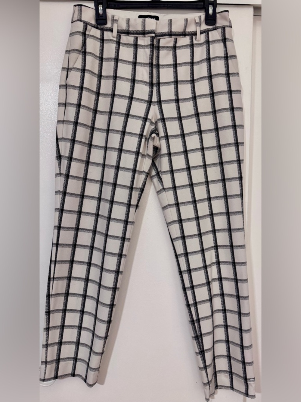 Express Columnist Ankle Mid-rise Women's White and Black pants